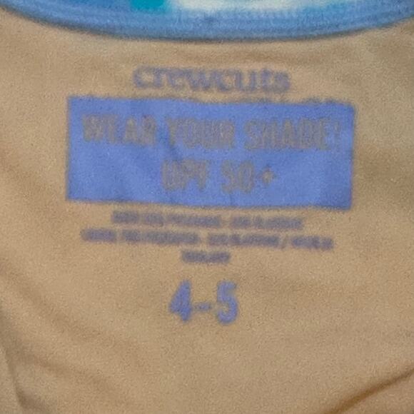 Crewcuts Girls Zip-up Rash Guard One-piece Swimsuit UPF 50 fabric Tie Dye Sz 4-5 - Picture 6 of 7